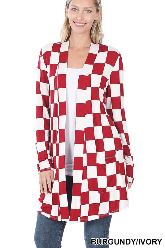 Checkered Mid-thigh Slouchy